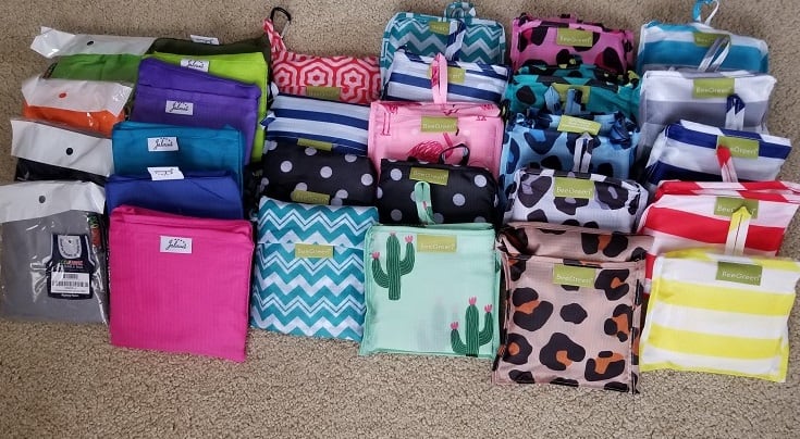 fold up reusable shopping bags for your purse
