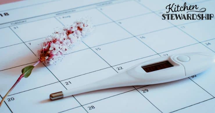 thermometer on calendar