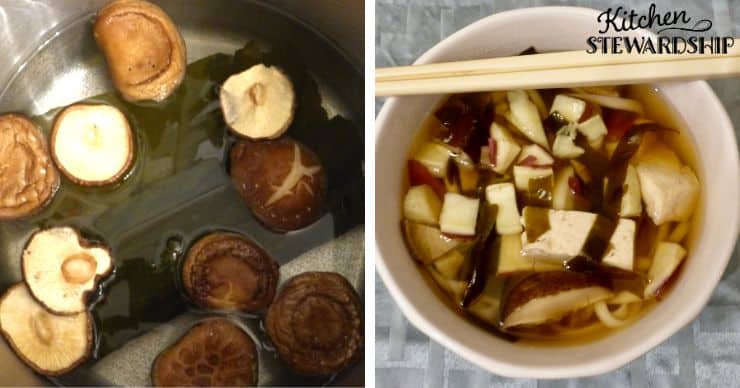 Kombu and mushroom soup