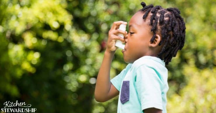 child using inhaler