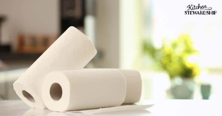 Paper Towels on a kitchen counter