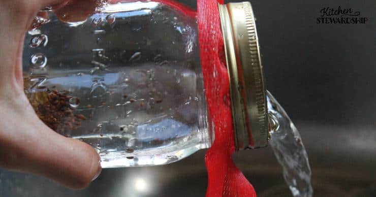 Sprouting Seeds - Rinsing seeds in mason jar