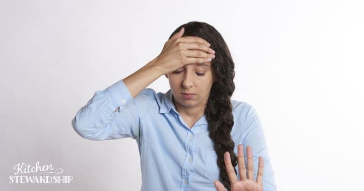 Woman with a headache