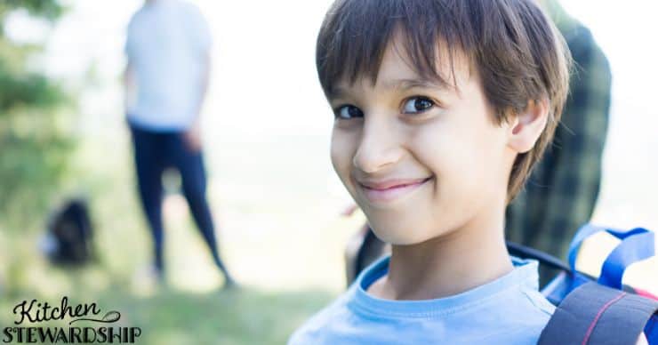 boy wearing backpack