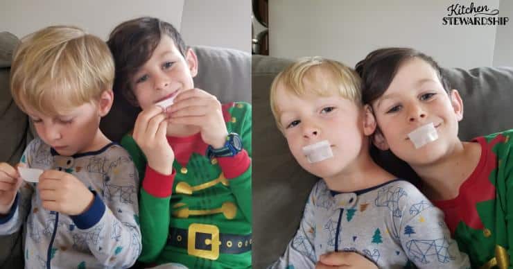 Kimball kids with mouth tape