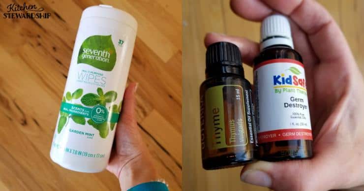 Naturally sanitize your cell phone - Seventh Generation disposable wipes and essential oils