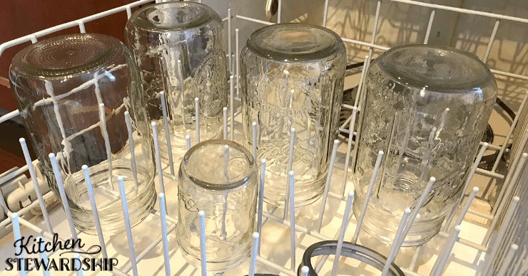 mason jars in dishwasher