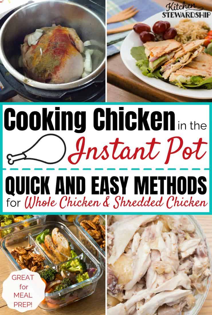 Cooking chicken in the Instant Pot. 
