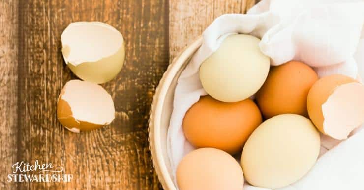 farm fresh eggs - hard boiled eggs in the Instant Pot
