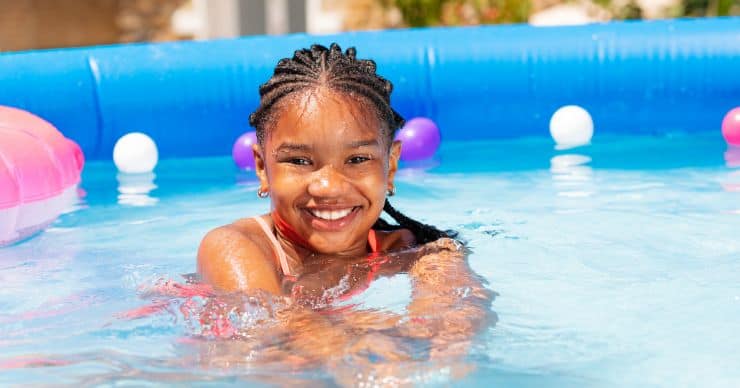 girl in pool