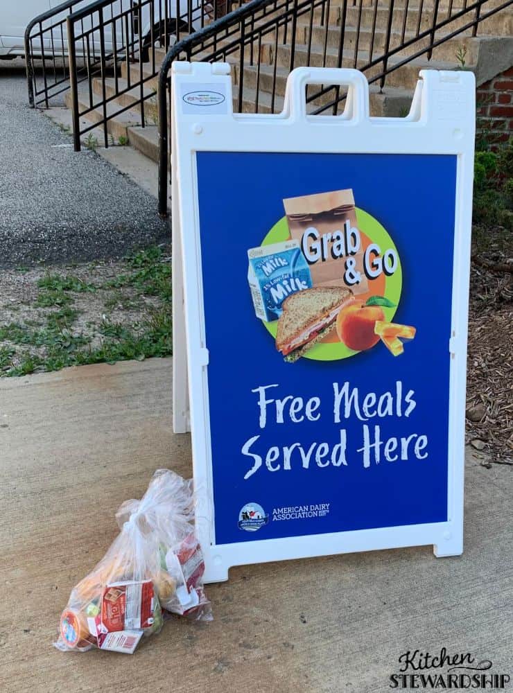 Grab bag lunch sign