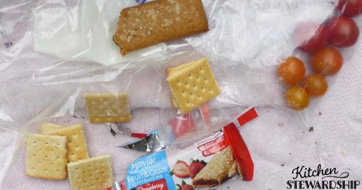 trash from disposable lunch