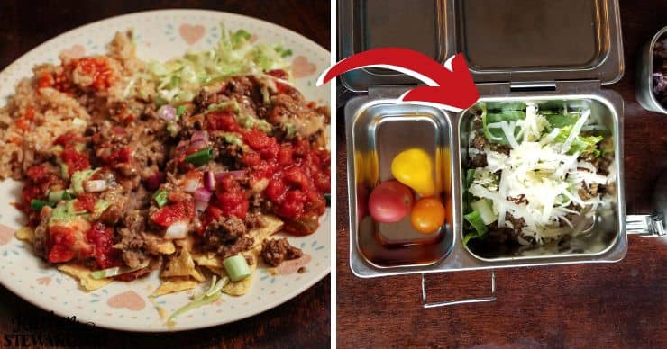 taco salad for dinner and in a lunchbox