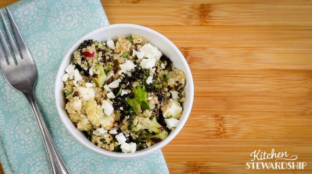 roasted veggie and herb salad