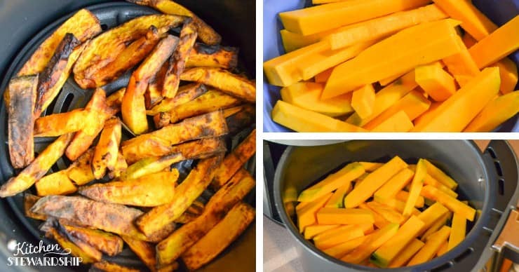 making squash air fryer fries