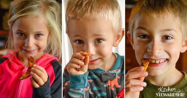 kids eating air fryer fries