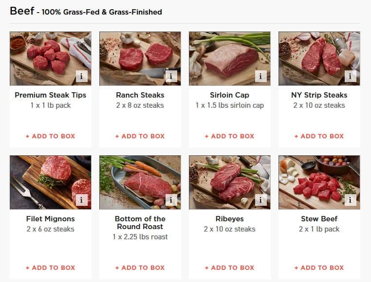 ButcherBox beef options