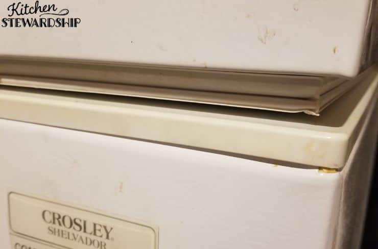 chest freezer so full it barely closes