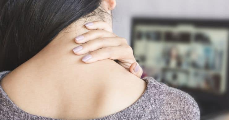 woman with neck pain