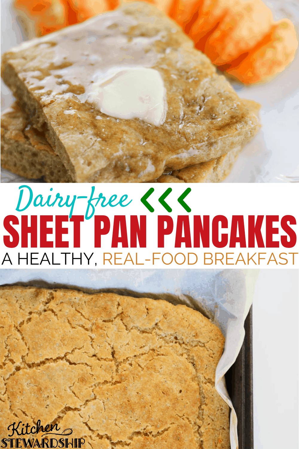 dairy-free breakfast: sheet pan pancakes