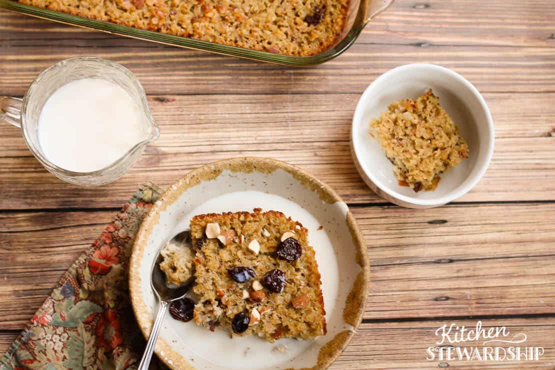 cherry almond baked oatmeal