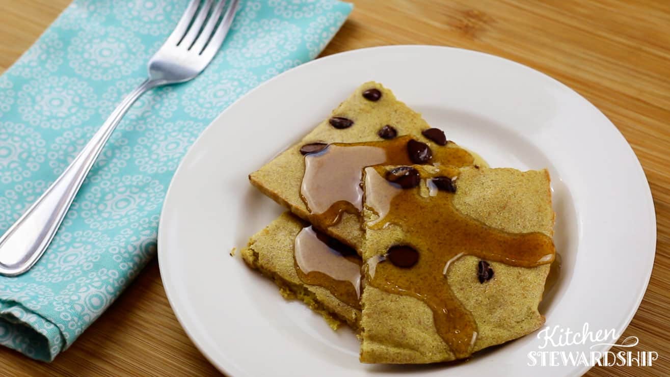 chocolate chip sheet pan pancakes