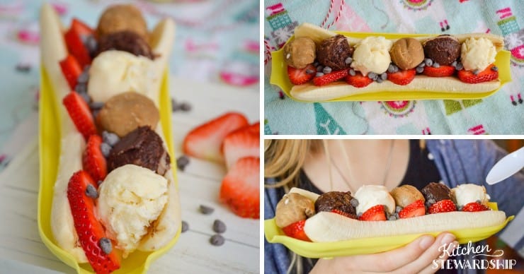 healthy banana split recipe