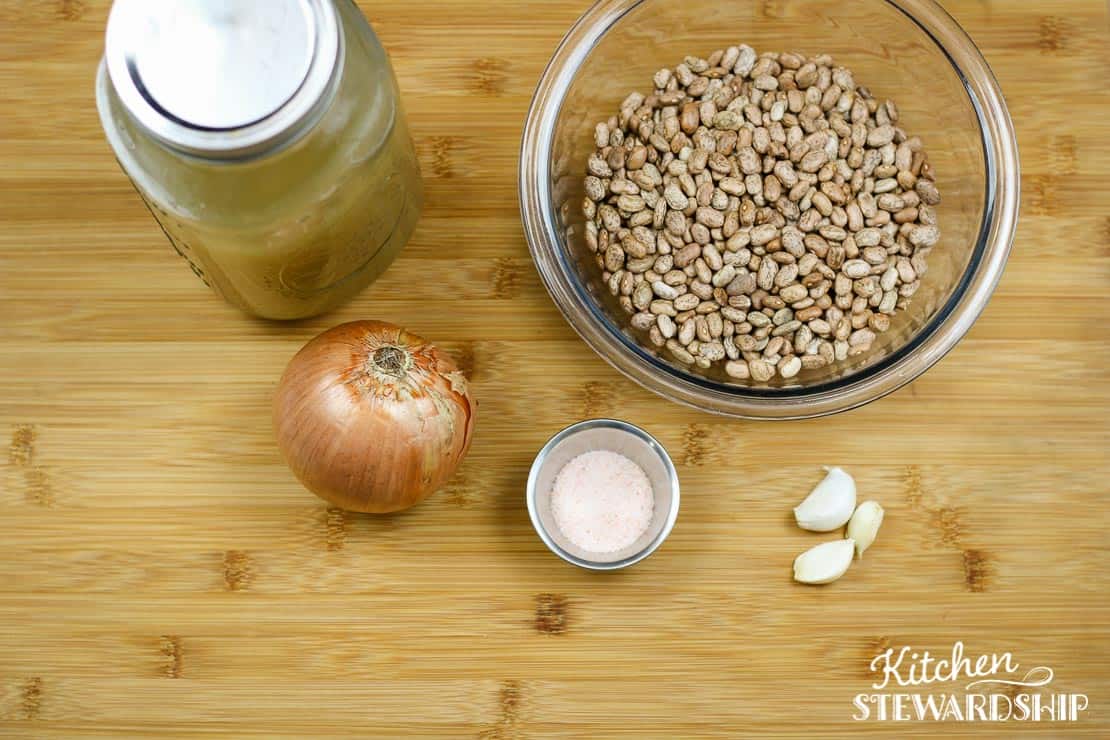 ingredients for Instant Pot bean soup