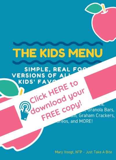 The kids menu