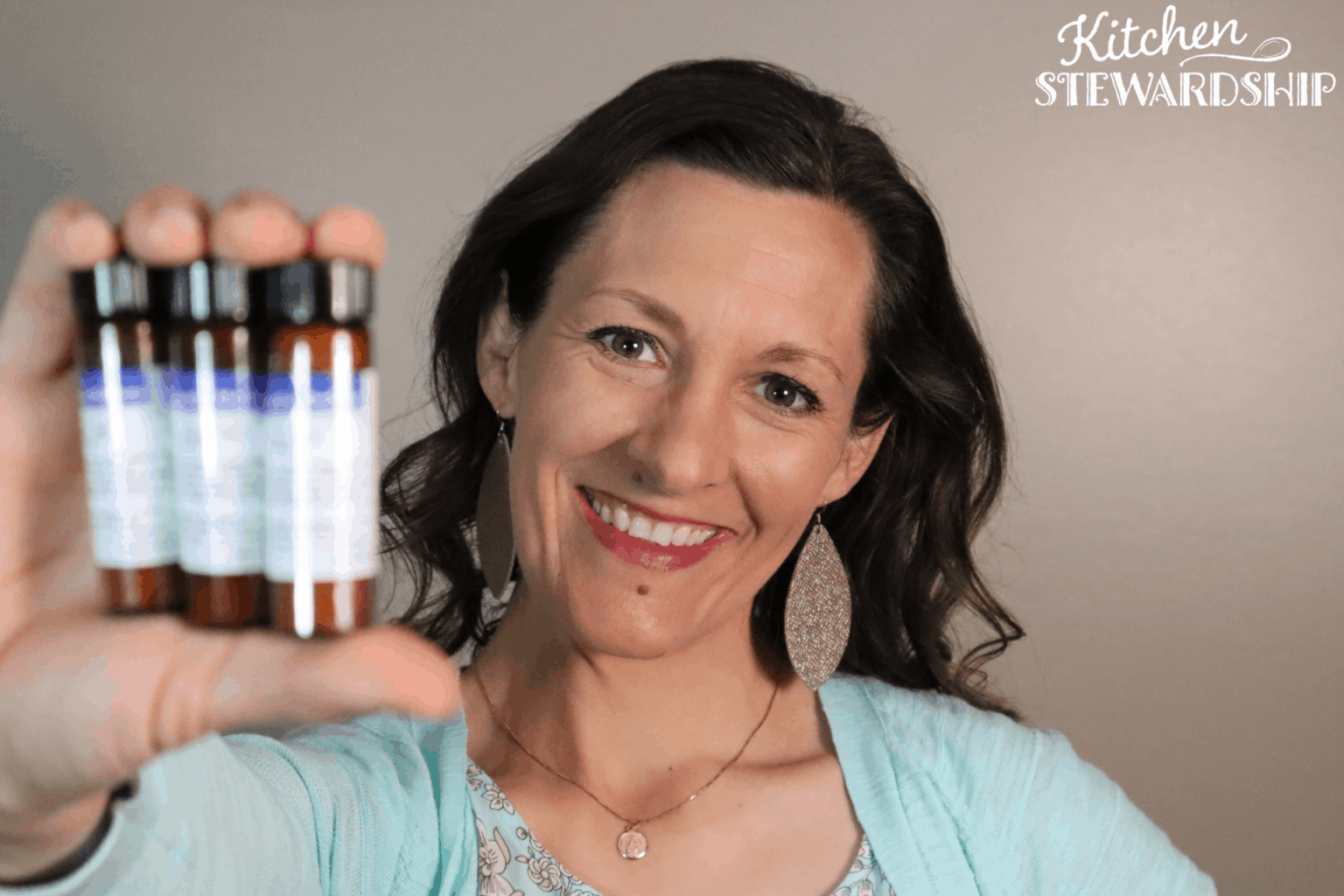 Katie holding homeopathy
