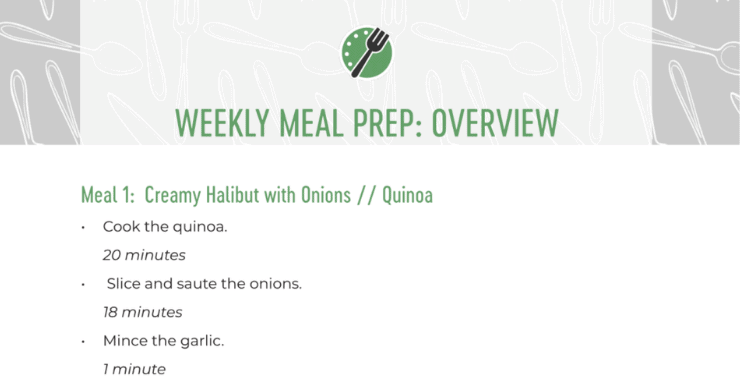 30 minute dinners weekly prep