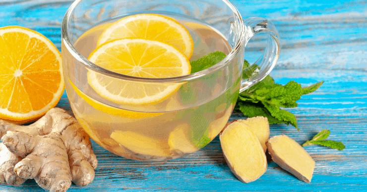 ginger and peppermint tea for nausea
