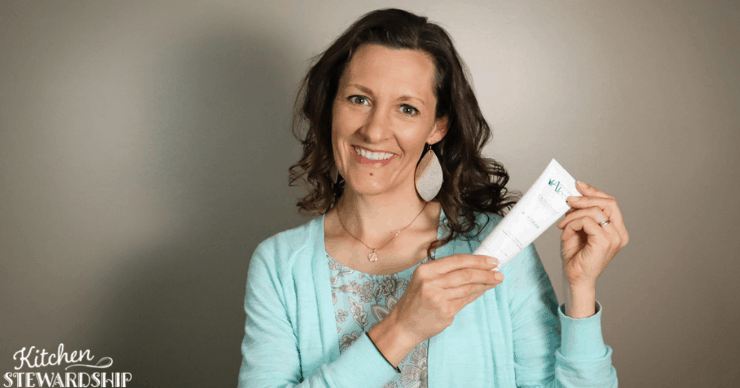 Katie holding aloe vera cream