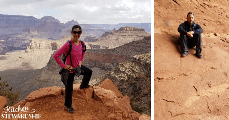 Katie and Kris hiking