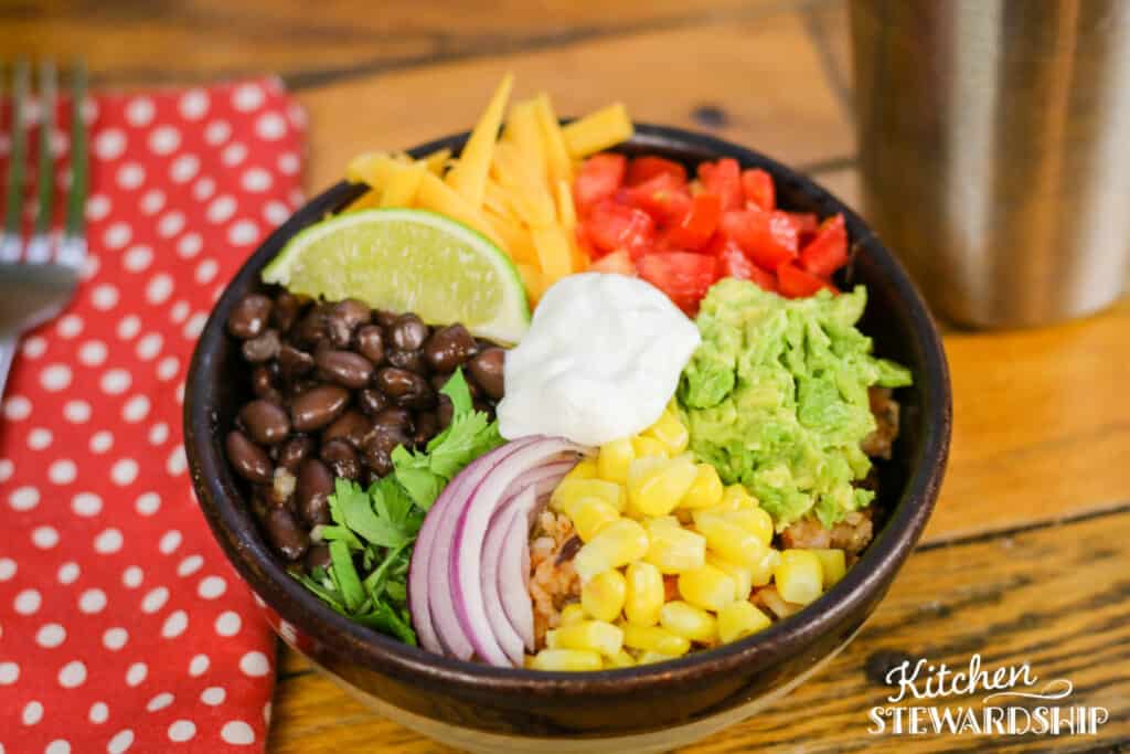 Instant pot chicken burrito bowl