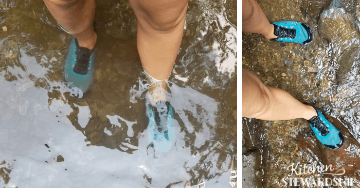 wearing Xero Aqua sport shoes