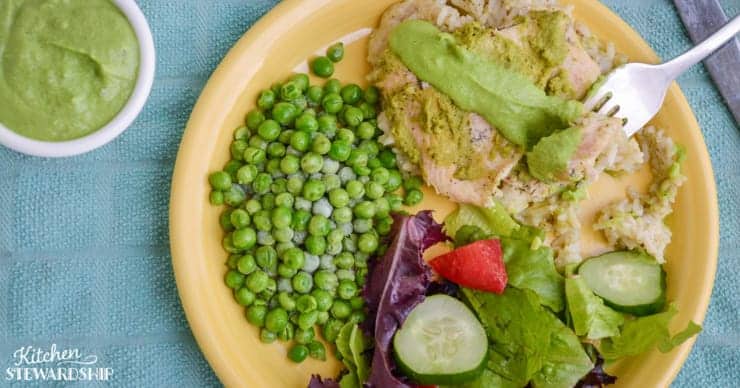 Instant Pot pesto chicken and rice