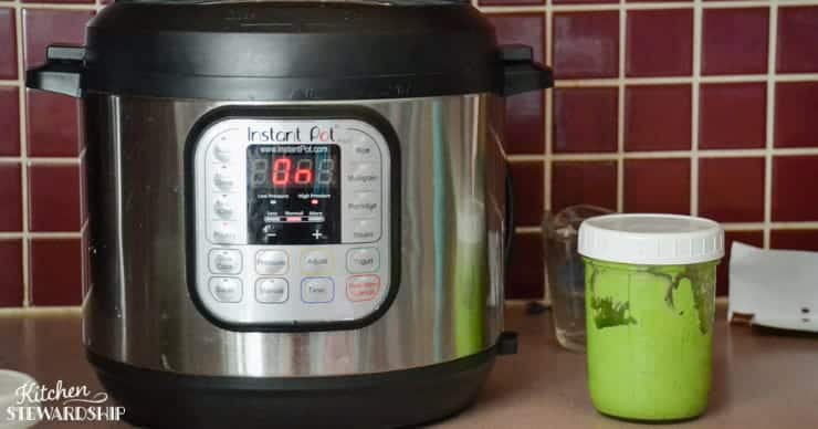 Instant Pot cooking dinner