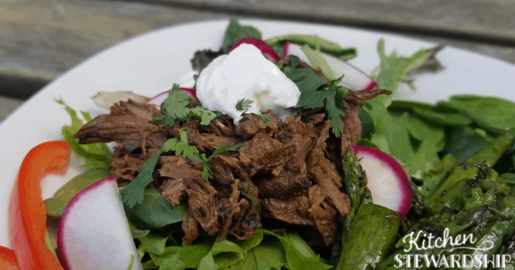 Mexican pot roast recipe with salad