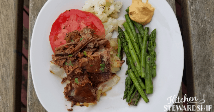 Italian style pot roast recipe with veggies