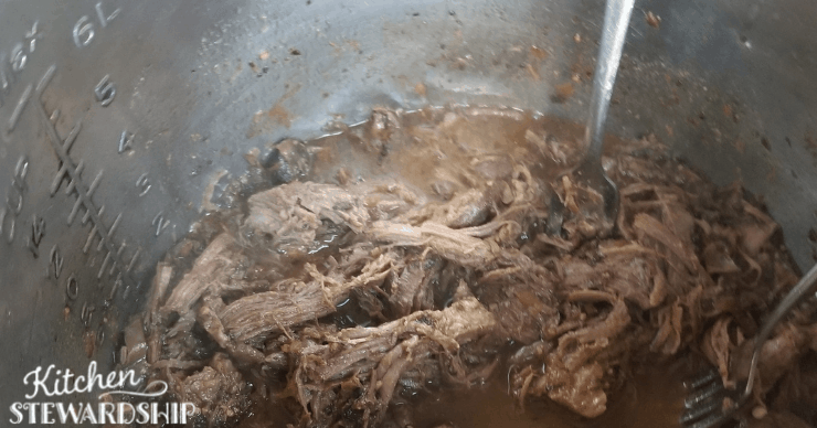 shredded pot roast in the instant pot