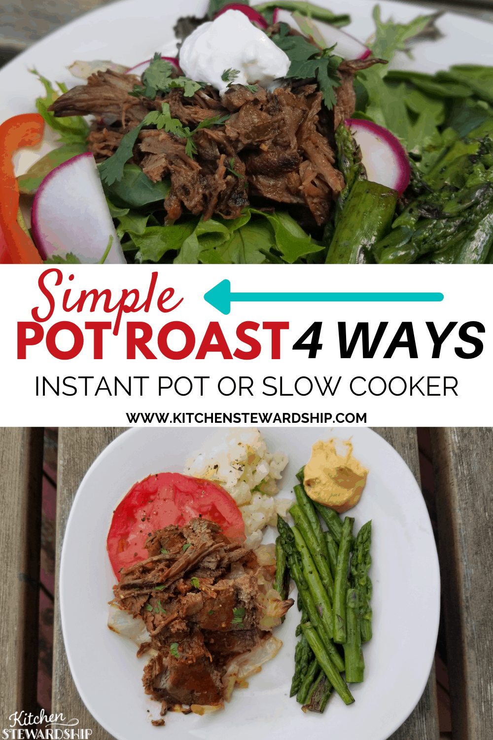 Simple pot roast 4 ways