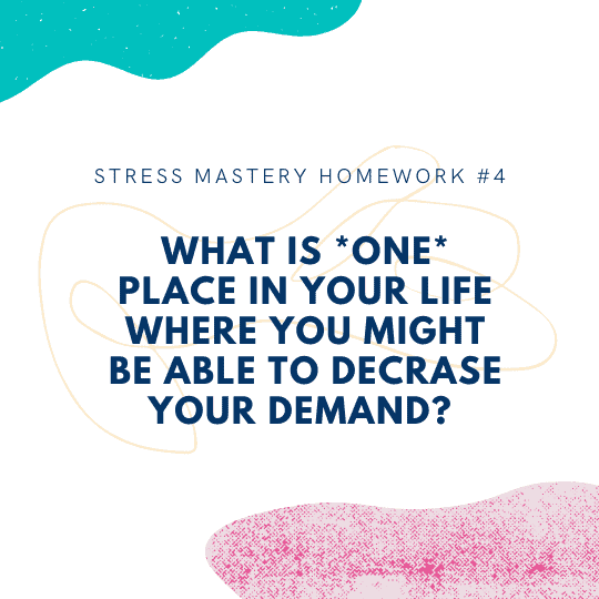 stress mastery homework day 3
