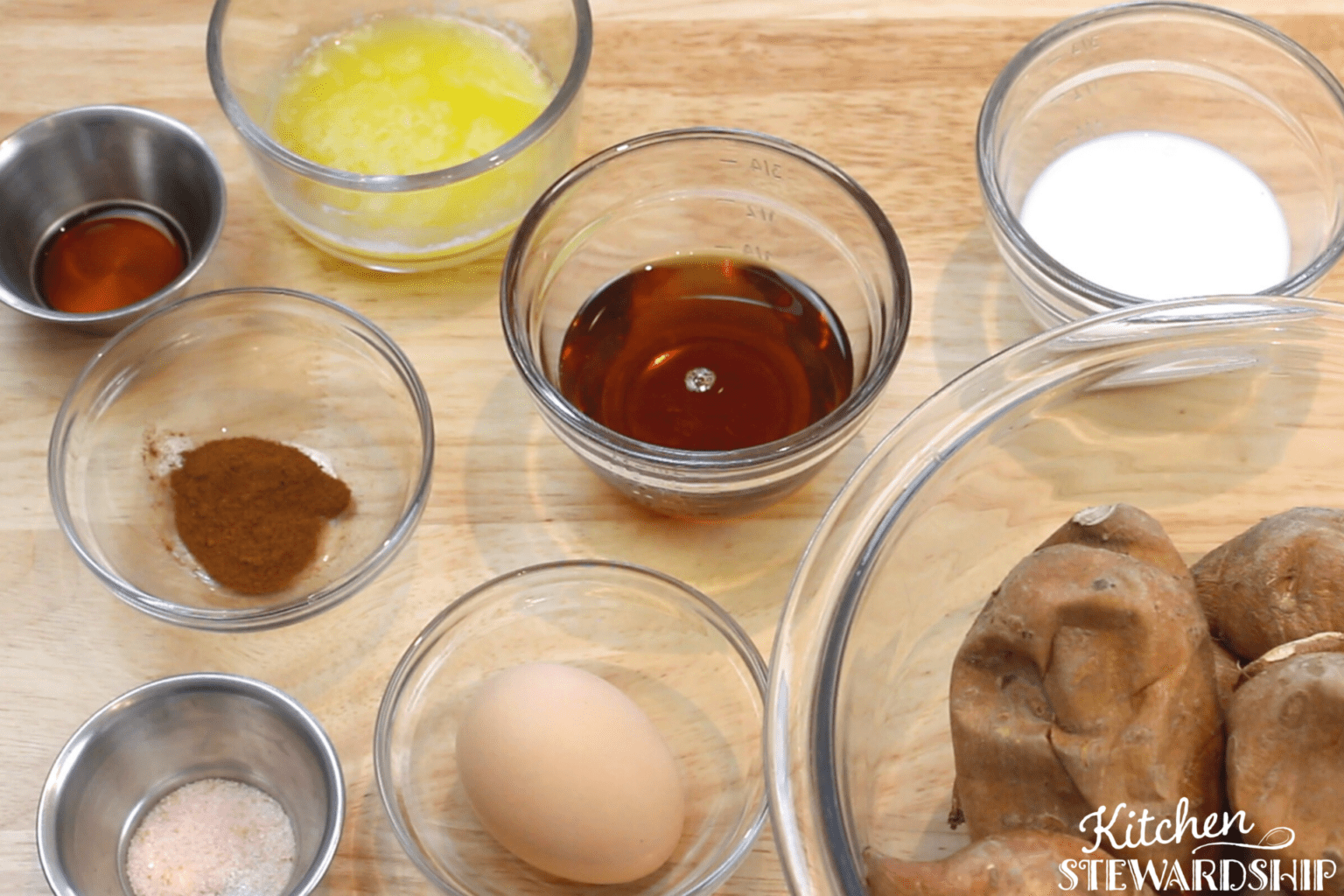 ingredients for sweet potato casserole