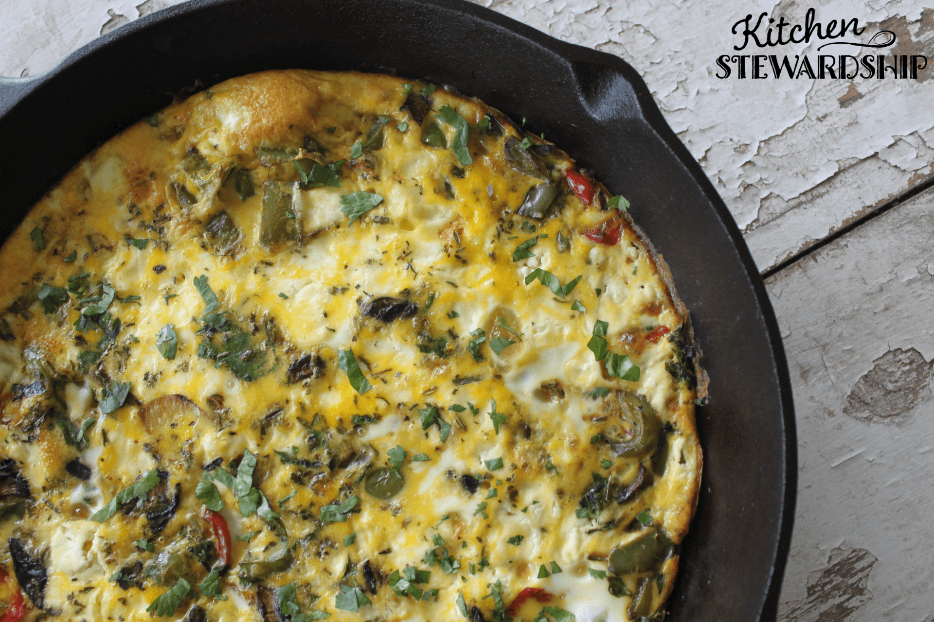 frittata made with leftover potatoes