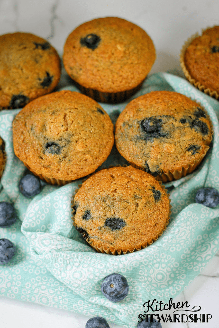 real food blueberry muffins