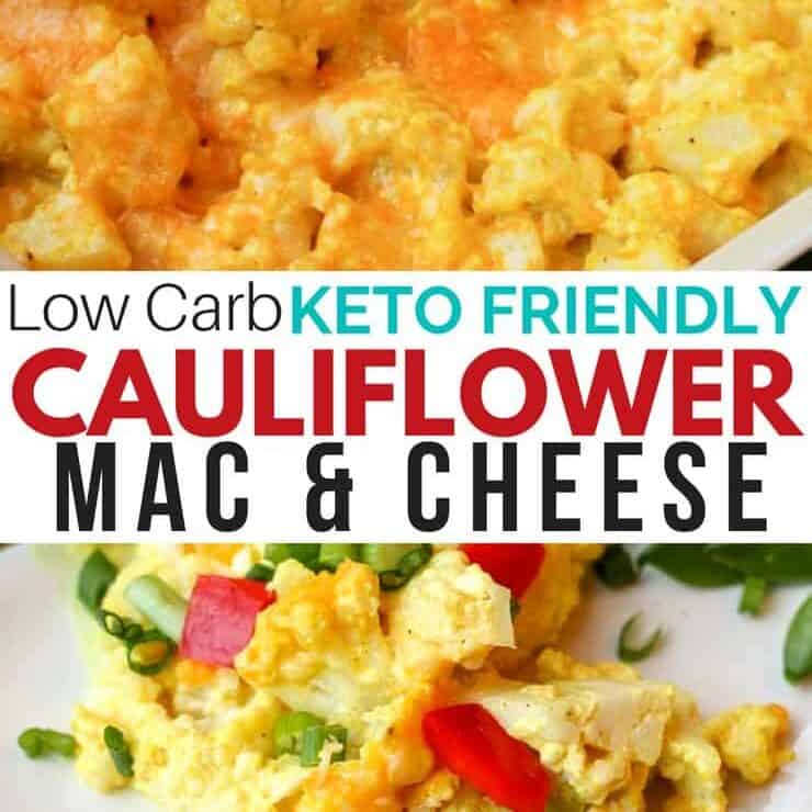 Low Carb Keto Friendly Cauliflower Mac and Cheese