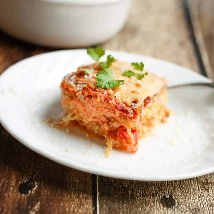 Ditch the pasta and try this grain free spaghetti squash lasagna.