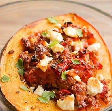sausage stuffed acorn squash
