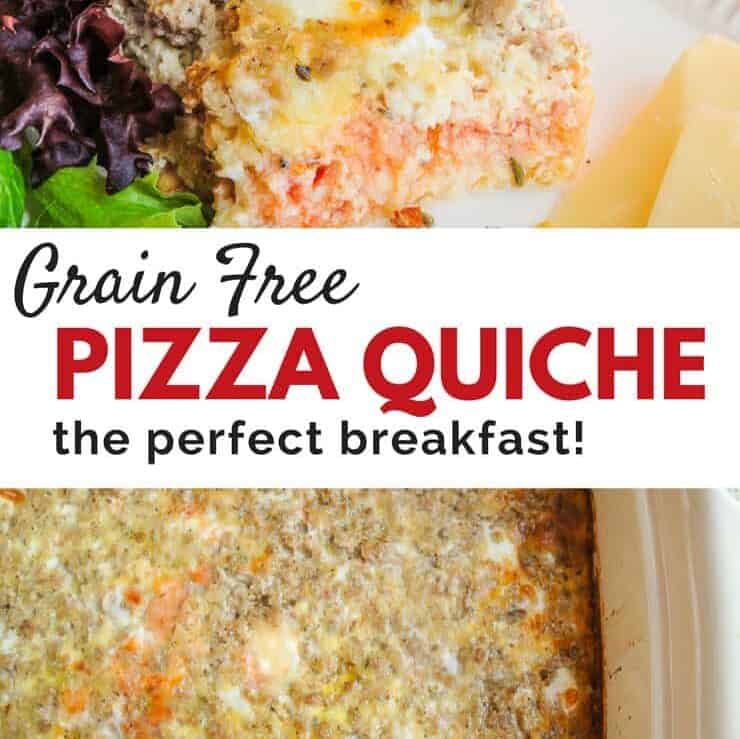 Skip the leftover, cold pizza! This grain free pizza quiche will nourish your body and keep you going all day.